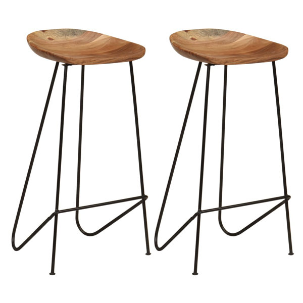 Union Rustic Bar Stools Solid Acacia Wood Wayfair
